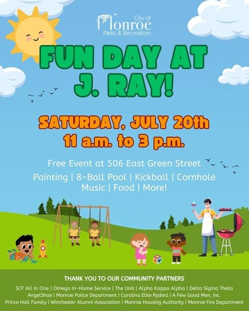 Fun day at J. Ray Flyer. All information on this flyer is listed above.