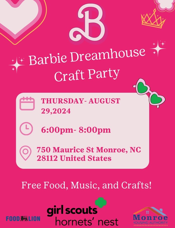 Barbie Flyer. All information from this flyer is listed below.