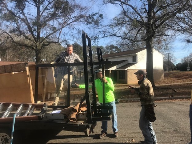 Rotary members unloading modules